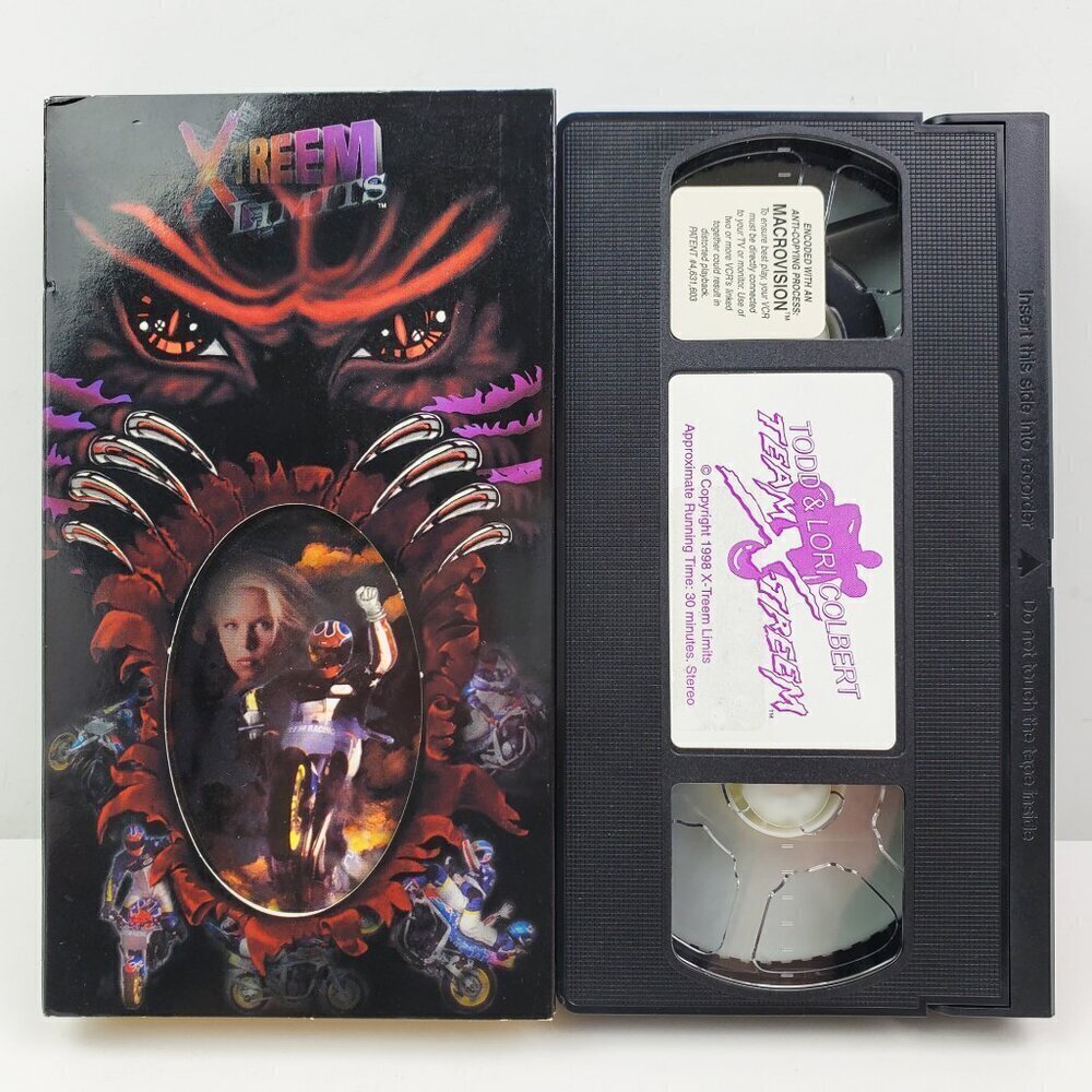 Team X-Treem Limits VHS Tape Motorcycle Stunt Riding Todd Lori Colbert 1998